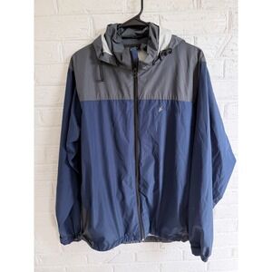 frogg toggs Outerwear Jacket Blue Gray Hooded‎ Lightweight S M